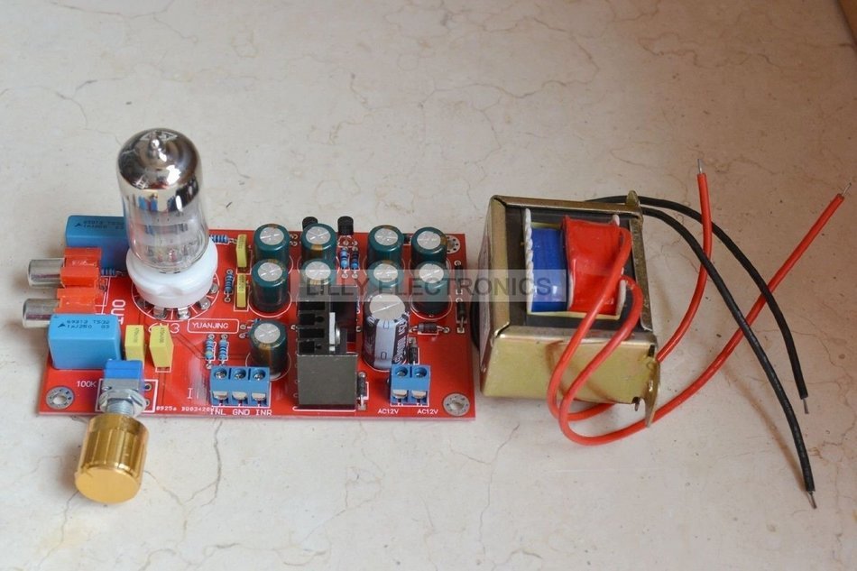 New Tube 6N3 Buffer Audio Preamplifier Pre-AMP Board 10W + AC12V Power Adapter N2