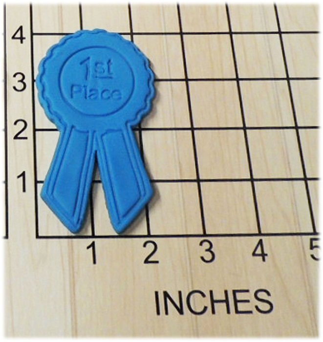 First Place Ribbon Shaped Fondant Cookie Cutter and Stamp #1151