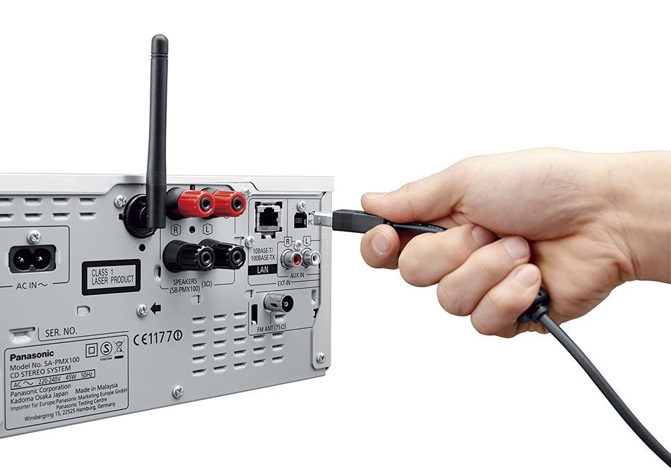 Panasonic CD stereo system hi-res sound source corresponding DLNA / USB-DAC Silver SC-PMX100-S