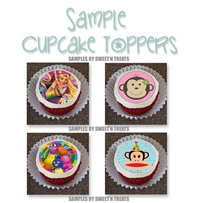 Cute Mermaid Princess Edible Cupcake Toppers Decoration