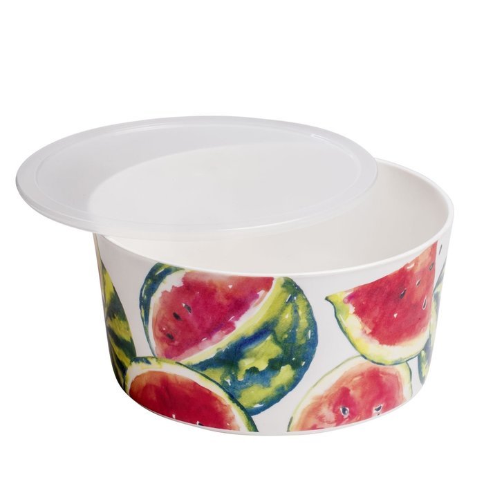 Farm Fresh Watermelon 4 Quarts Melamine Bowl w/ Lid