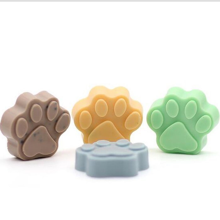 Mobi Kitchen Dog Treats Silicone Cookie Cake Pan Mold - Set of 2 - Bone-Shaped and Paw Prints N2