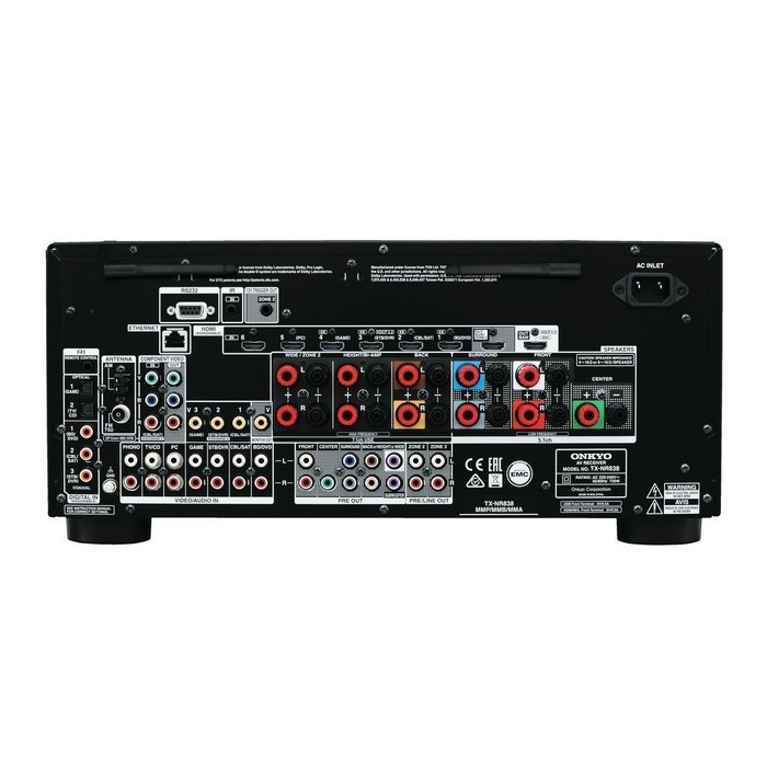 Onkyo TX-NR838 | 7.2 Channel 130W/Channel Dolby Atmos Network AV Receiver