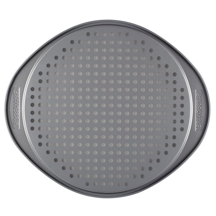 Farberware Nonstick Bakeware 13-Inch Round Pizza Crisper, Gray