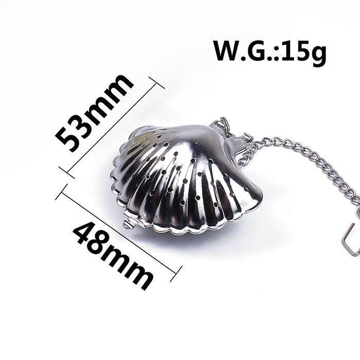 1x Stainless Steel Loose Leaf Tea Strainer Herbal Infuser Spice Strainer Mesh Filter Ball with Handle or Hook... N6