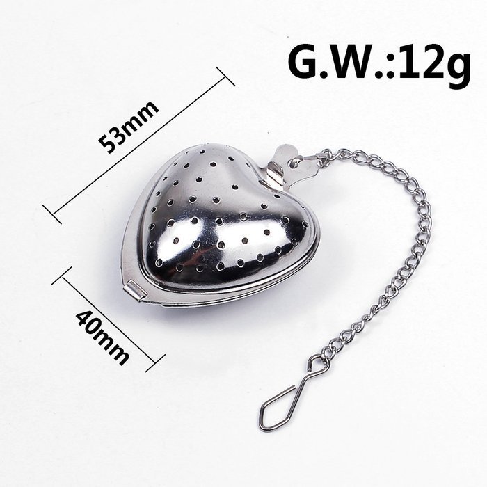 1x Stainless Steel Loose Leaf Tea Strainer Herbal Infuser Spice Strainer Mesh Filter Ball with Handle or Hook... N8