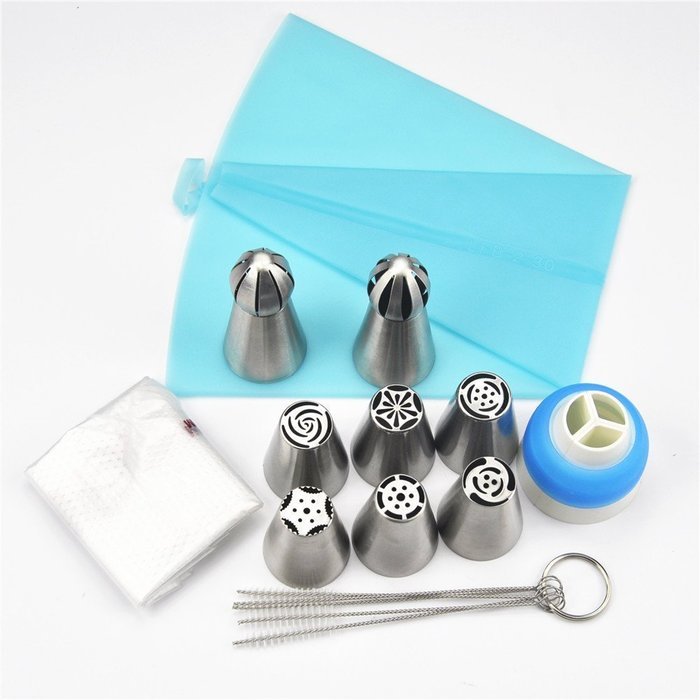 TANGCHU Russian Piping Tips Set Nozzle Cake Decoration Sphere Tips Icing Piping Tulip Cake Coupler Tool cake decorations... N8