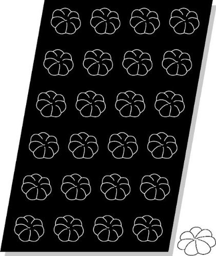 Flexipan Flower 2.7 Oz, 78mm Dia x 20mm Deep (3" Dia x 3/4" Deep), 24 Cavities by Demarle