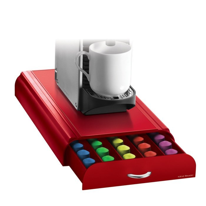 Mind Reader Anchor' Coffee Pod Storage Drawer for 50 Nespresso Capsules, White N25