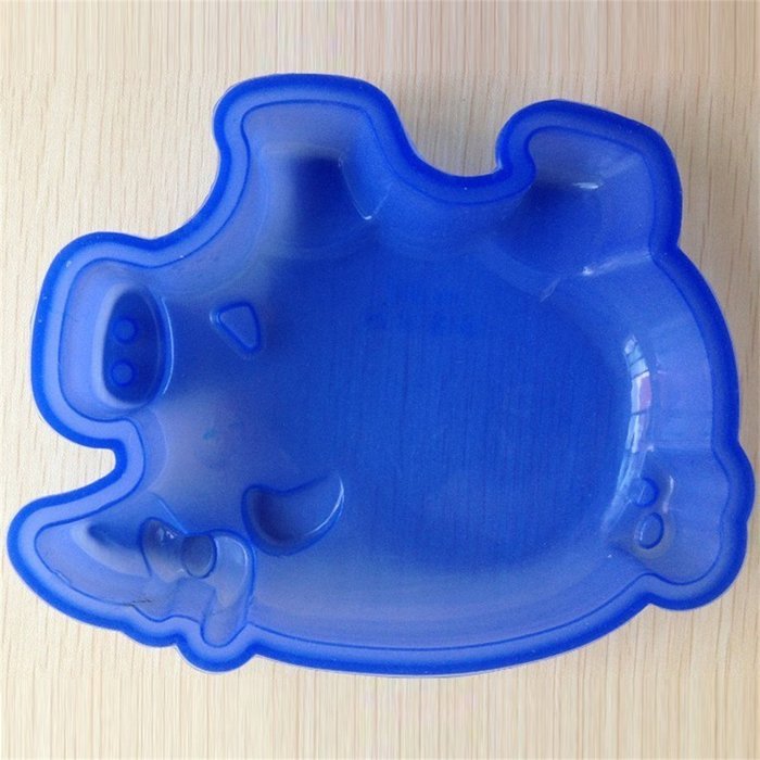 FLY 2Pcs Pig Shape Non-Stick Silicone Cake Mold Fondant Sugarpaste Baking Mold N3