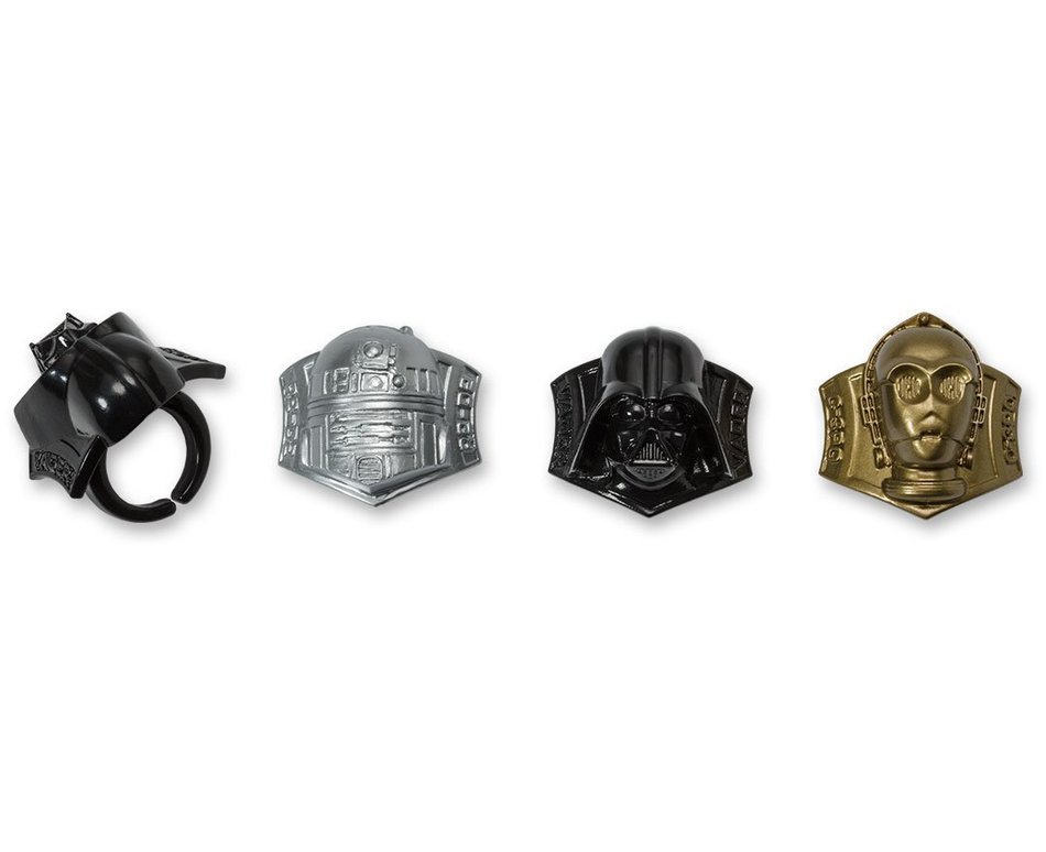 DecoPac Star Wars Darth Vader, C3P0 R2D2 Cupcake Rings, 12 pieces N2