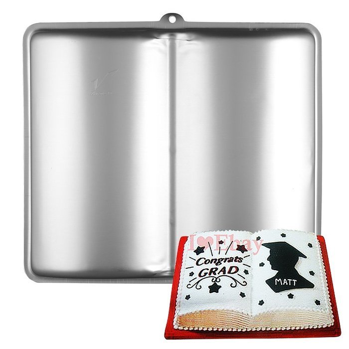 Brand New Book-Shaped Cake Pan Mold Bakeware Aluminum Alloy Tool Cupcake Fondant Biscuit DIY Cooking Craft Clays N2