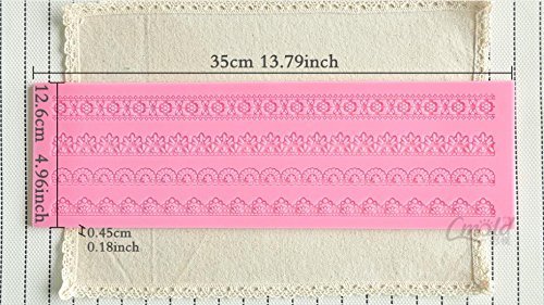 Anyana Embossing Mat Lace Band Silicone Fondant Sugar Paste Mould Cake Decoration Tools Kitchen Tool Sugar Paste...