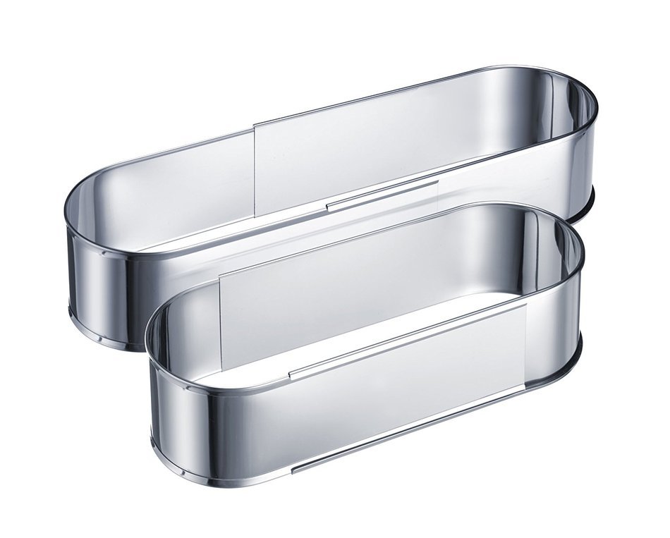 Westmark Oval baking tin- Perfect for Cakes and Breads No-Base Stainless Steal Extendable Bakeware, , Stainless... N5