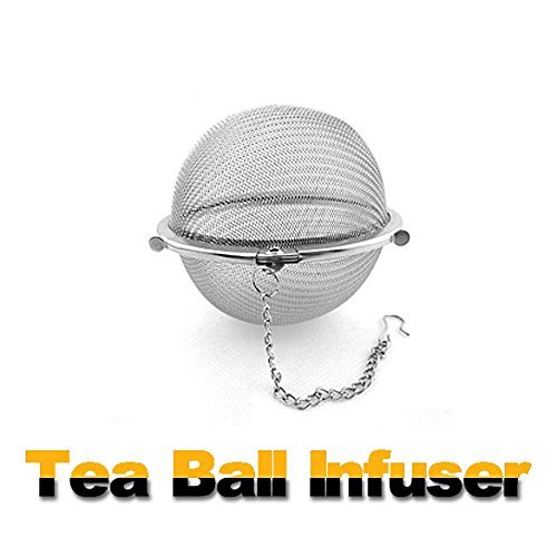 Ecoolbuy Tea Stainless Strainer Locking Tea Spice Mesh Stainless Steel Ball (Dia 5cm) N4