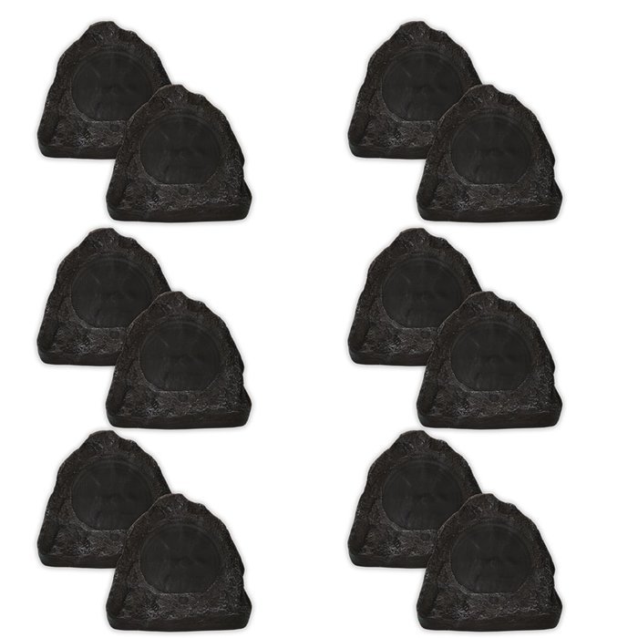 Acoustic Audio G6RS Granite 6.5" Rock Speaker 6 Pair Pack Outdoor Weatherproof Speakers