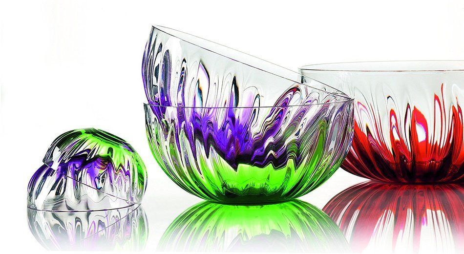 guzzini (Gutchini) bowl IRIS 30cm Red 20080365 N2