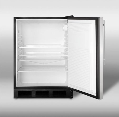 Summit FF7BSSHVADA 24" Commercially Approved Energy Star Rated & ADA Compliant Compact Refrigerator with 5.5 cu...