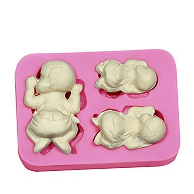 Y&XL&H Cute Baby Tummy Christmas Birthday Cake Mold Silicone Cupcake Baking Accessories Soap Mold