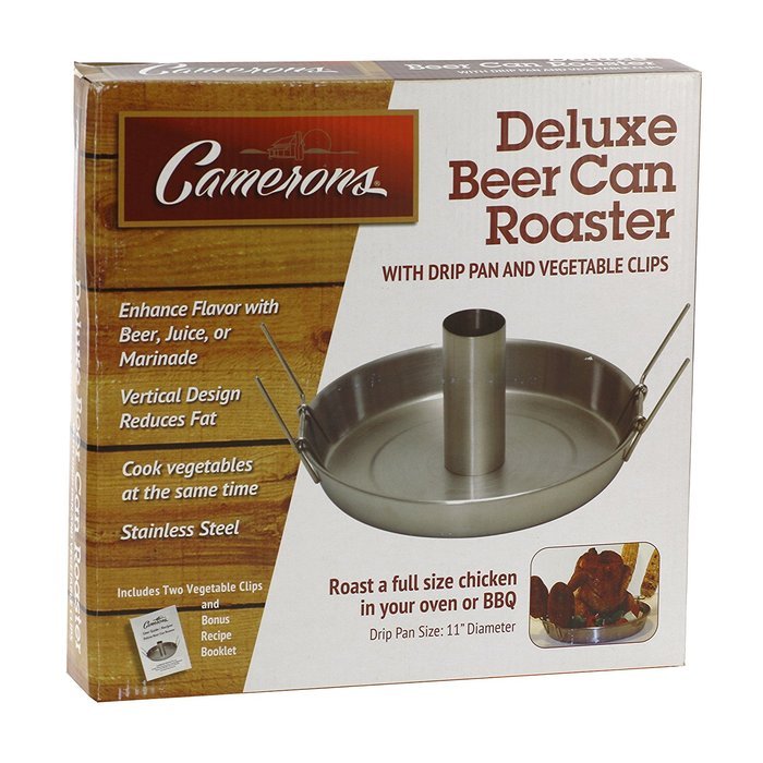 Beer Can Roaster - Stainless Steel Chicken Beeroaster Deluxe with Recipe Guide - Cooks Meat and Vegetables at... N4