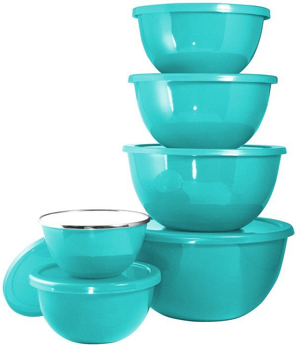 Reston Lloyd Calypso Basics 12-Piece Bowl Set, Lime