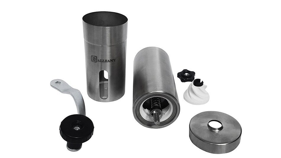 Galleany Manual Ceramic Coffee Grinder - Best Adjustable Conical Ceramic Burr - Hand Coffee Mill Stainless Steel... N3