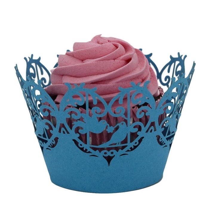 DDLBiz Christmas Lace Laser Cut Cupcake Wrapper Liner Baking Cup Muffin Case Trays Wedding Birthday Party Decoration...