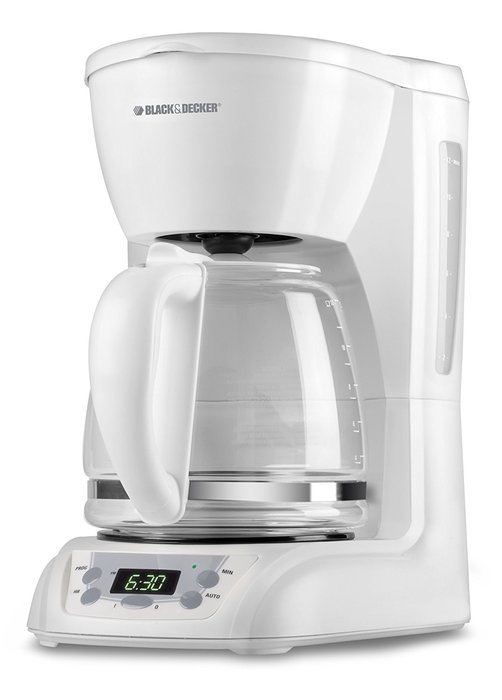 12-Cup Coffeemaker /w Coffee Pot - White