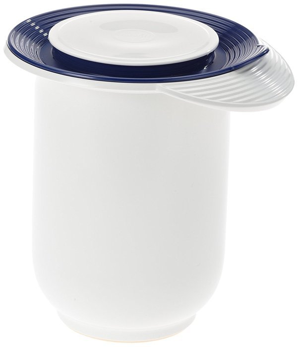 Emsa Mixing jug "Superline" with lid 40.6 fl .oz. in white/blue,, White/Blue