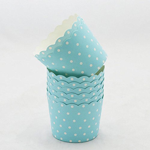 50psc Paper Cake Cup Cupcake Dessert Muffin Cases,pink dot N4