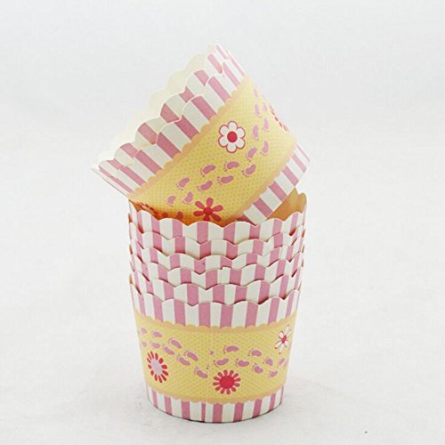 50psc Paper Cake Cup Cupcake Dessert Muffin Cases,pink dot N7