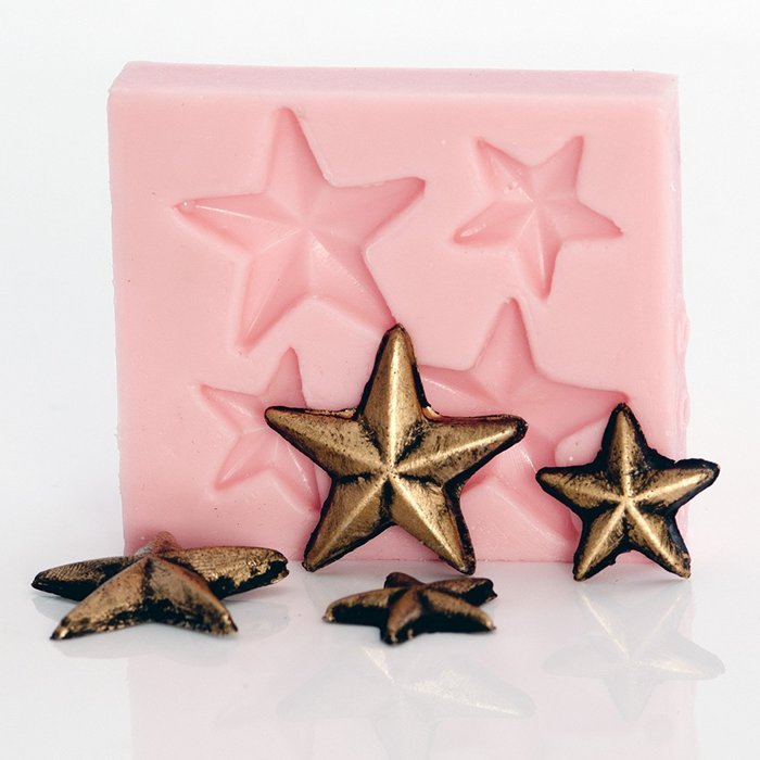 Tiny Star Silicone Mold Food Safe Fondant, Chocolate, Candy, Resin, Polymer Clay Mold, Metal Clay. Food Safe,...