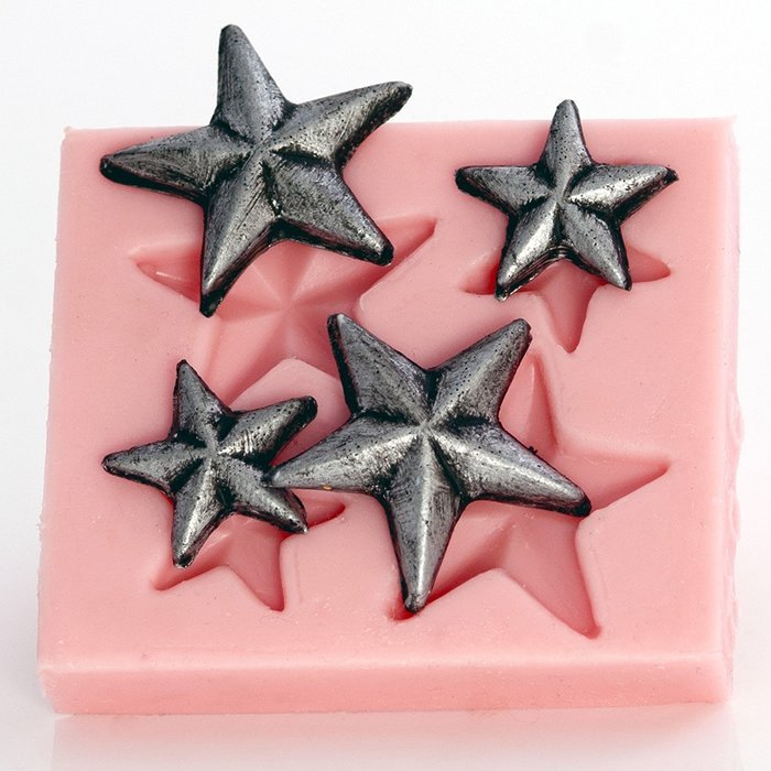 Tiny Star Silicone Mold Food Safe Fondant, Chocolate, Candy, Resin, Polymer Clay Mold, Metal Clay. Food Safe,... N2