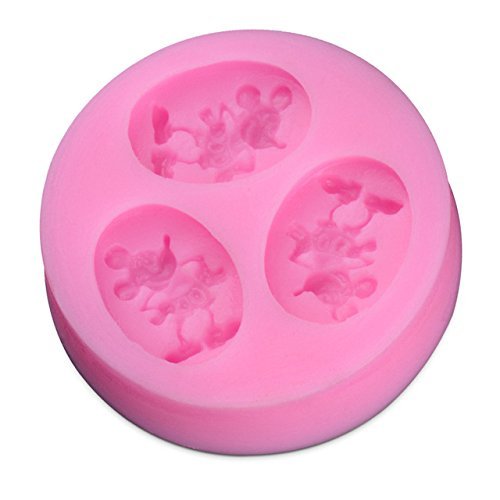 Three Cute Mouse Shaped Food Grade Silicone Mold by uGen! Soap Ice Cake Mold. Sugarcraft Tool. Chocolate Candy...