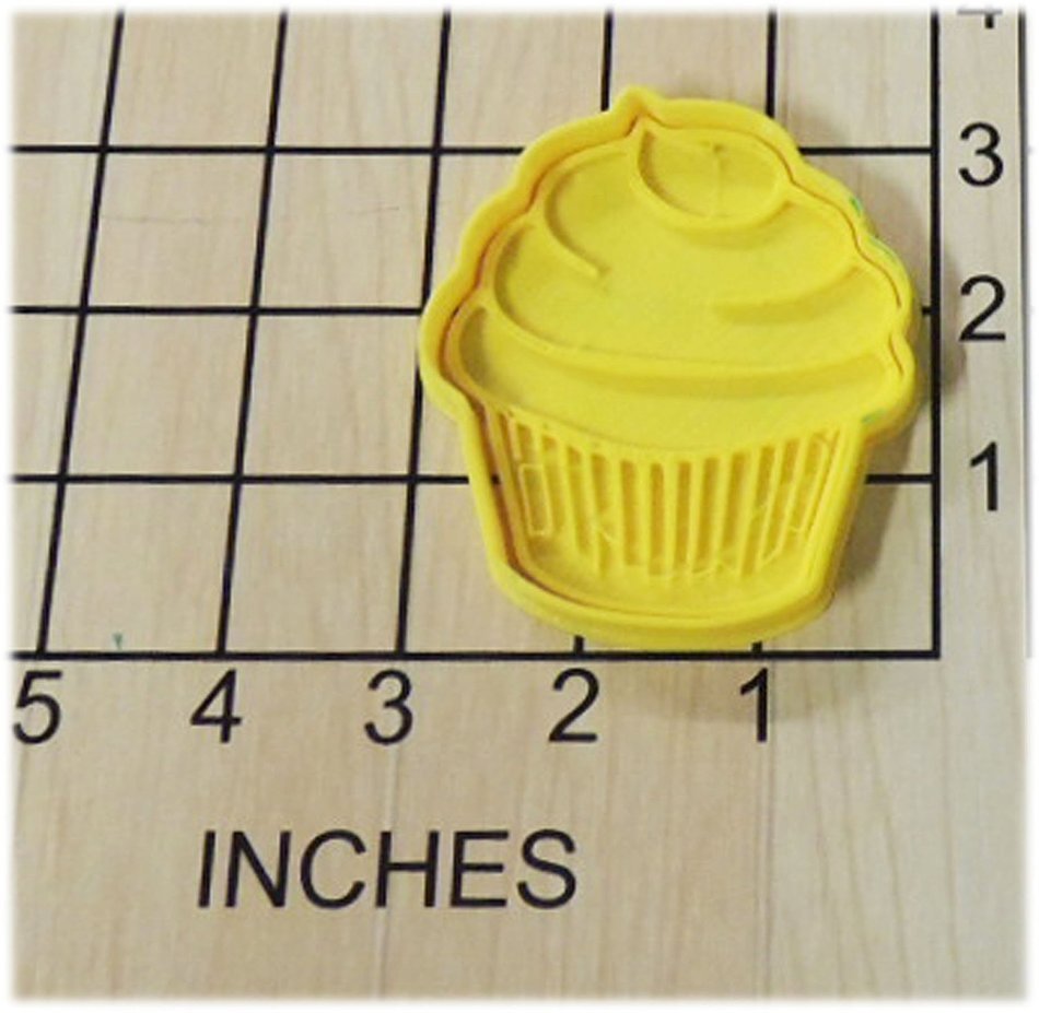 Cupcake Shaped Fondant Cookie Cutter and Stamp #1126