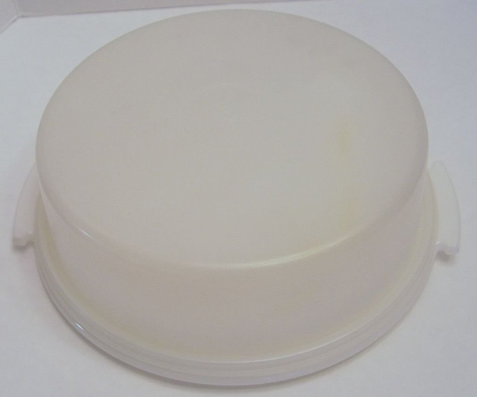 Vintage Tupperware 10" Round Sheer Pie / Single Layer Cake Taker Carrier