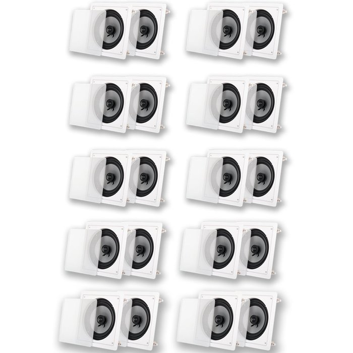Acoustic Audio CS-I82S In Wall / Ceiling 8" Speakers 10 Pair Pack Home Theater 6000 Watts CS-I82S-10PR