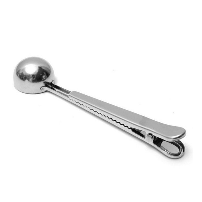 lidahao Stainless-Steel Clip Measuring Spoon For Coffee Milk Powder Scoop Fruit Ice N2