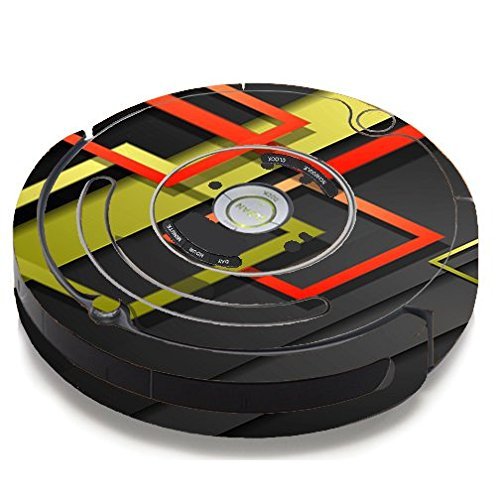 Skin Decal Vinyl Wrap For IRobot Roomba 650 655 Vacuum / Tech Abstract
