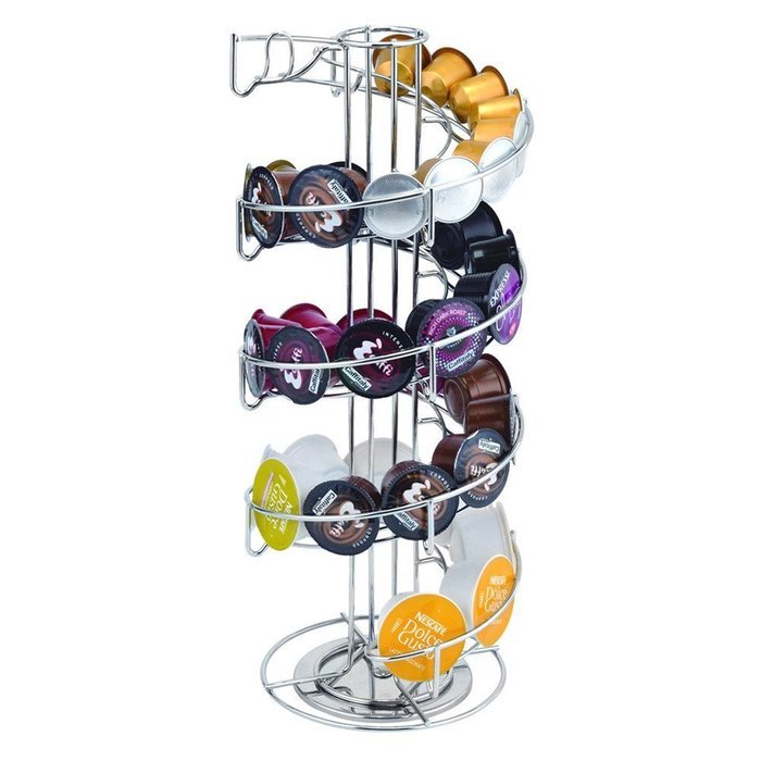 Toplife Nespresso Coffee Capsules Holder Carousel.Chrome N2