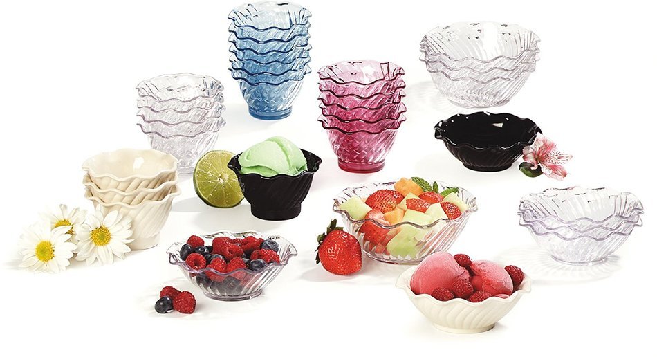 Carlisle 453307 SAN Tulip Bowl, 13 oz. Capacity, 5.56 x 2.12", Clear (Case of 24) N2