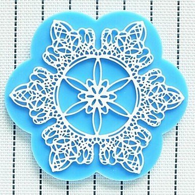 Sher Lace Fondant Cake Chocolate Resin Clay Candy Silicone Mold, L11cmW10.2cmH0.4cm N2