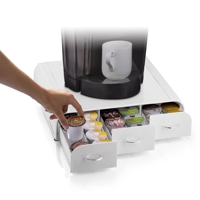 Mind Reader Anchor' Coffee Pod Storage Drawer for 50 Nespresso Capsules, White N33