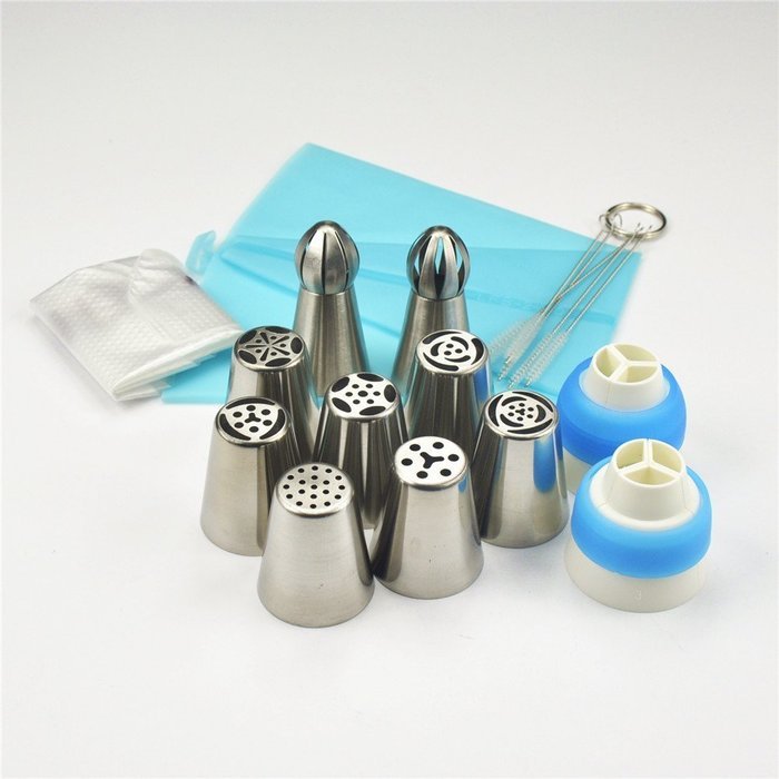TANGCHU Russian Piping Tips Set Nozzle Cake Decoration Sphere Tips Icing Piping Tulip Cake Coupler Tool cake decorations... N11