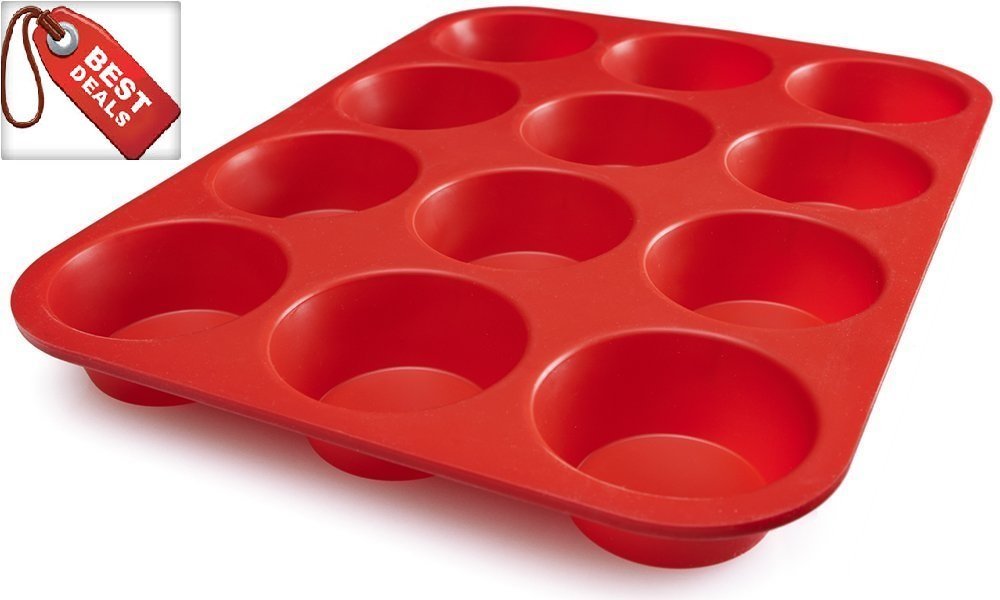 Leruna 12 Muffin Pans B01HI19H8Y - Top Non Stick Bakeware for Muffins ...