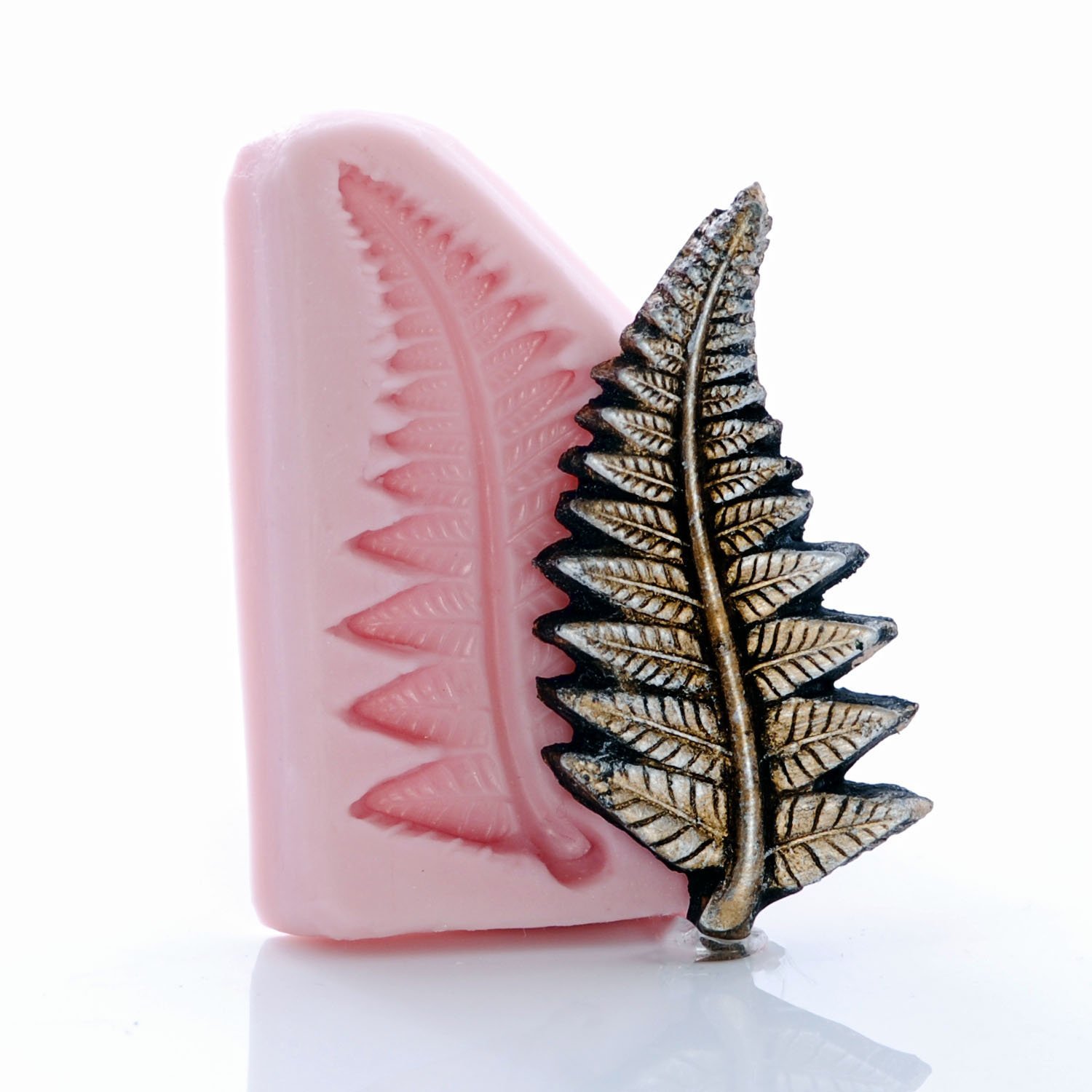 Fern Leaf Flexible Silicone Mold, Fondant, Candy, Chocolate, Food Safe