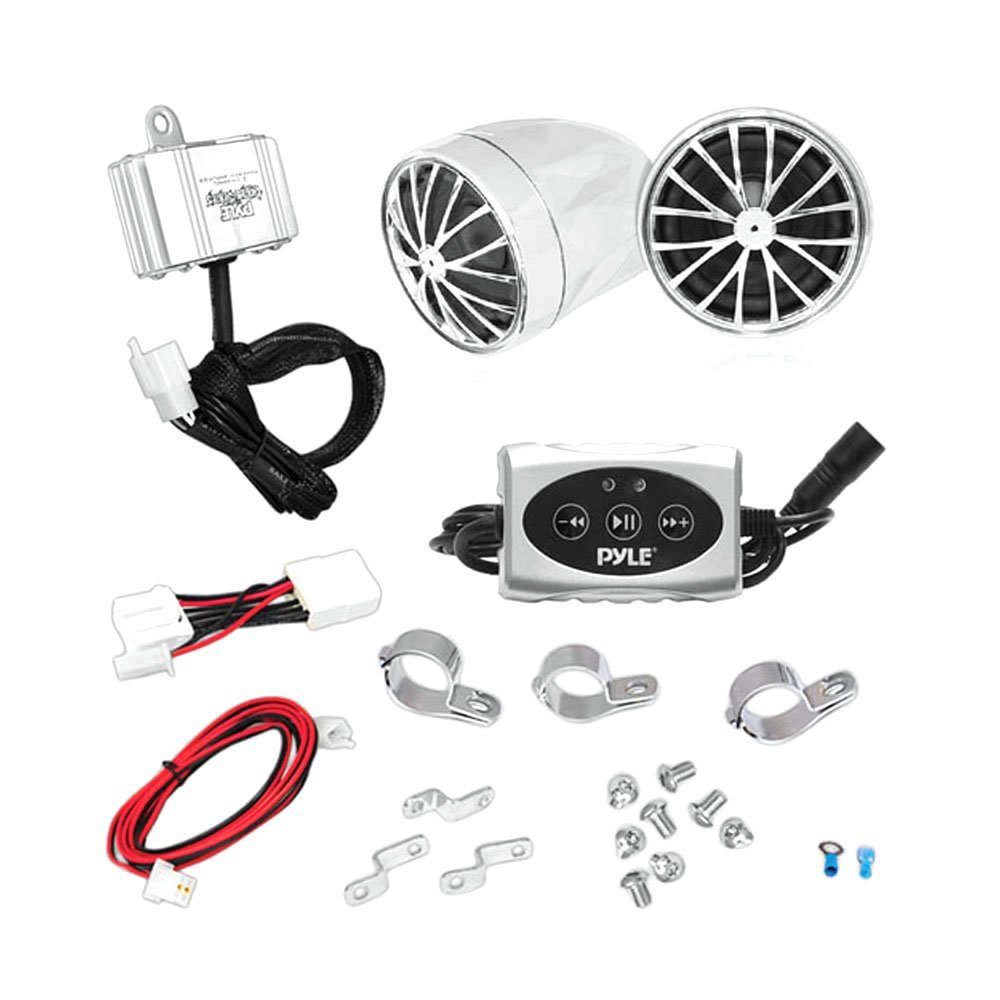 Weatherproof Speakers For Motorcycles Pyle 400 Watt Bluetooth Sound System for Motorcycle/ATV/Snowmobile with