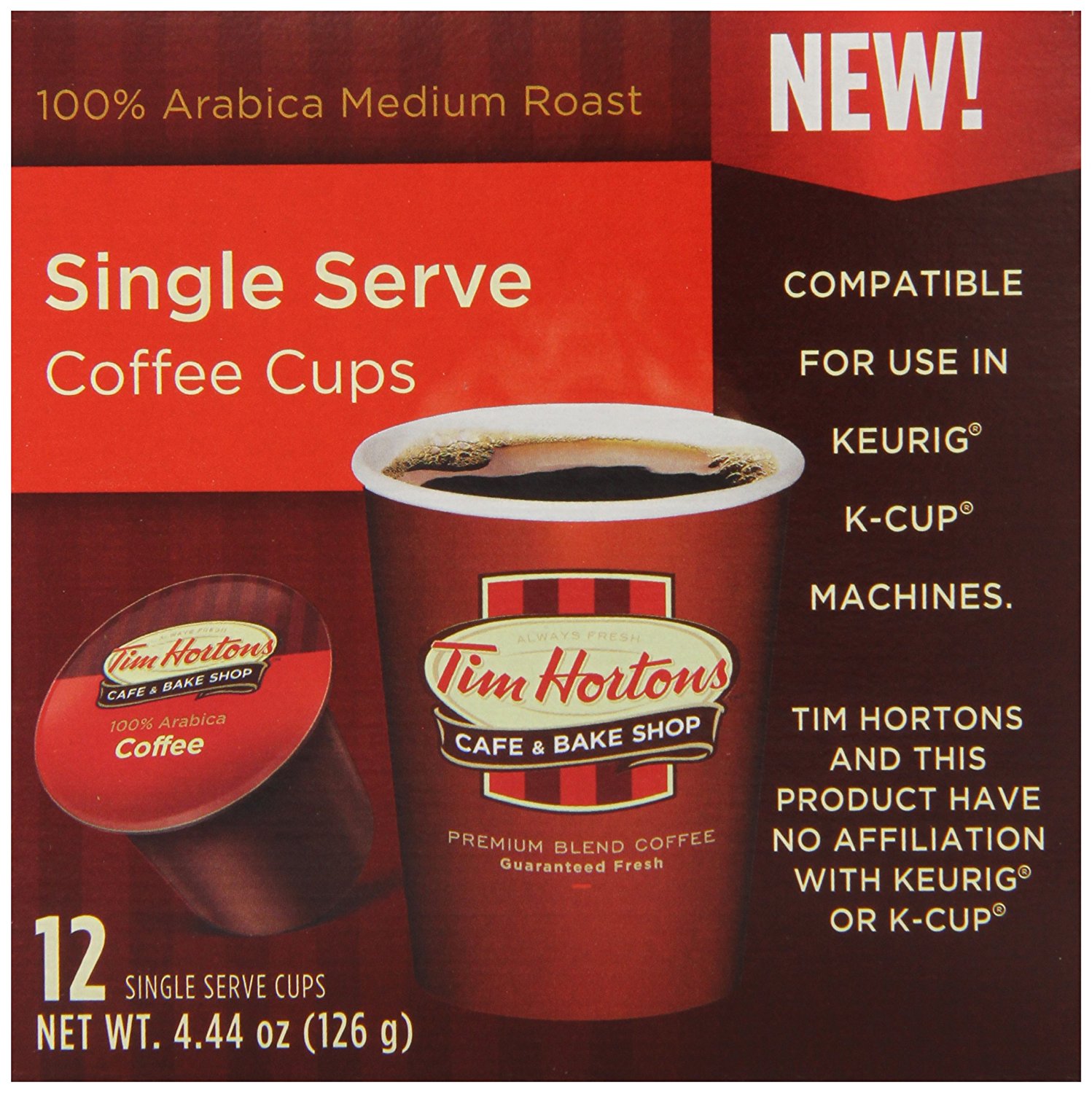 Tim Horton's Single Serve Coffee Cups, Original Blend, 24 Count N13