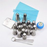 TANGCHU Russian Piping Tips Set Nozzle Cake Decoration Sphere Tips Icing Piping Tulip Cake Coupler Tool cake decorations... N14