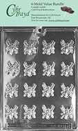 CybrTrayd H061-6BUNDLE Bite Size Spiders Chocolate Candy Mold with Exclusive Copyrighted Chocolate Molding Instructions